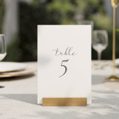 Vogels en bladeren, romantisch beige tafelnummer k