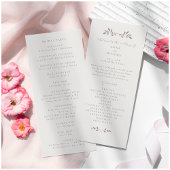 Vogels en bladeren, romantisch plat trouwprogramma programmakaart