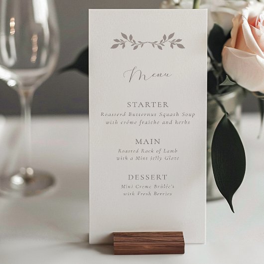 Vogels en bladeren, romantische vogels thema menu