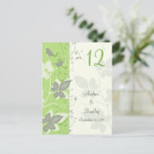 Vogels en bladeren Trouwtafel Nummer Kaart (Staand voorkant)