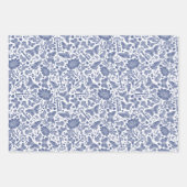 Vogels en Blauw inpakpapier vellen (Voorkant 3)