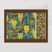 Vogels en blauweregen Verneuil blauw bruin geel Briefkaart (Voorkant)