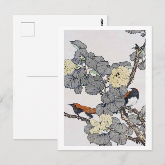 Vogels en bloem, Imao Keinen Briefkaart (Voorkant / Achterkant)