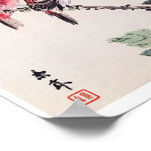 Vogels en bloem, Imao Keinen Poster (Hoek)