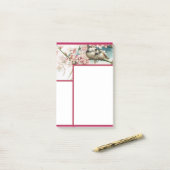 vogels en bloemen 1a na de geboorte post-it® notes (Op bureau)