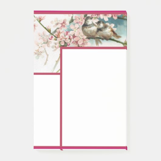 vogels en bloemen 1a na de geboorte post-it® notes (Voorkant)