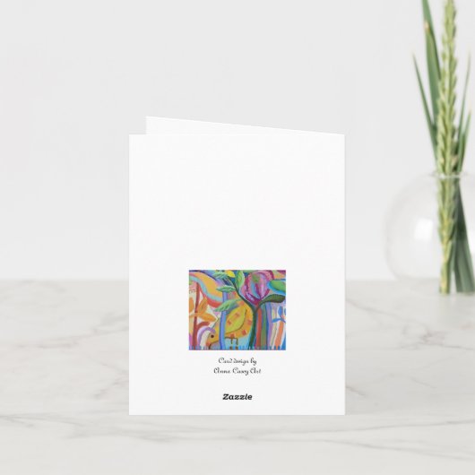 Vogels en bloemen aankondiging (Achterkant)