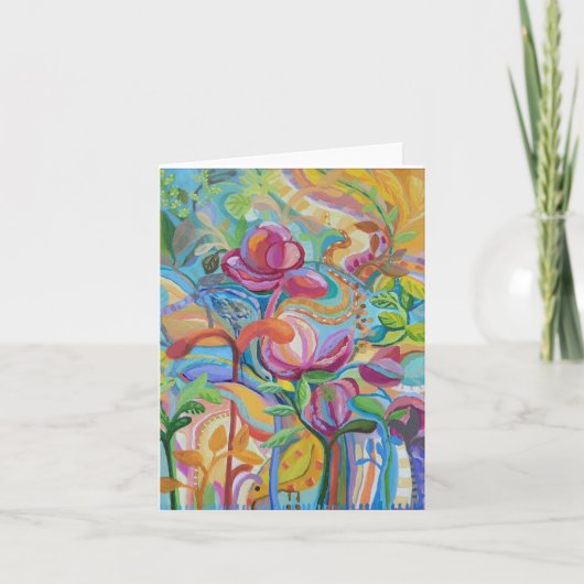 Vogels en bloemen aankondiging (Voorkant)