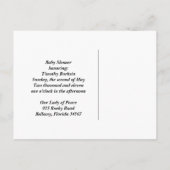 Vogels en bloemen aankondigingskaart (Achterkant)