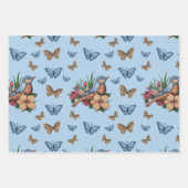 Vogels en bloemen alle gelegenheid inpakpapier vel (Voorkant 2)
