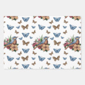 Vogels en bloemen alle gelegenheid inpakpapier vel (Voorkant)