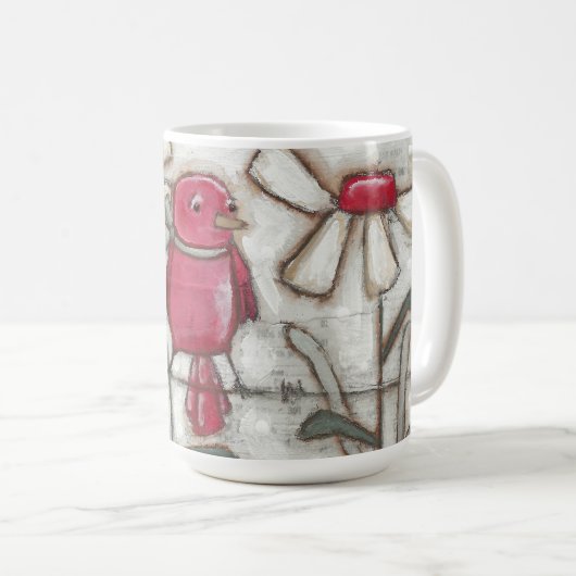 Vogels en bloemen - Apple Red Mok (Voorkant rechts)