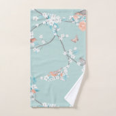 Vogels en bloemen bad handdoek (Handdoek)