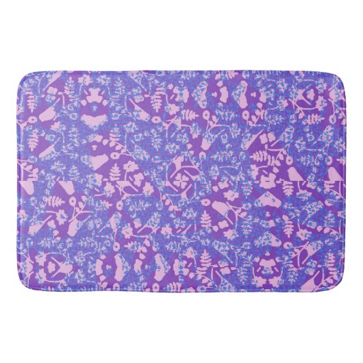 Vogels en bloemen badmat (Voorkant)