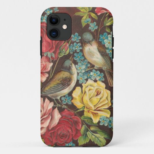  vogels en bloemen Case-Mate iPhone case (Achterkant)
