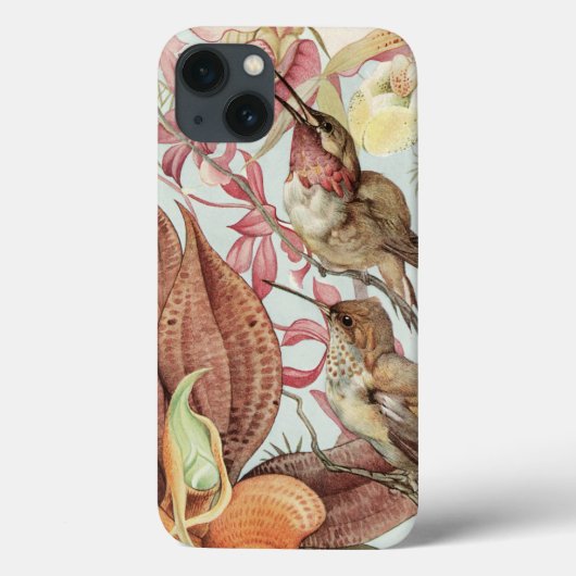 Vogels en bloemen Case-Mate iPhone case (Achterkant)