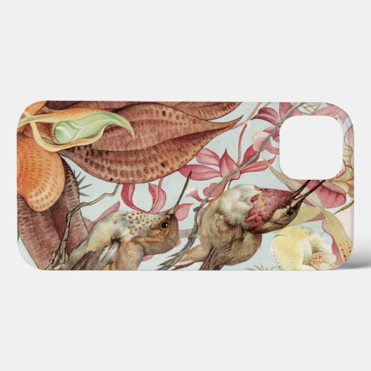 Vogels en bloemen Case-Mate iPhone case (Achterkant (horizontaal))