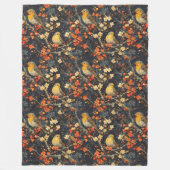 Vogels en bloemen deken voor gezellige Herfst nach (Voorkant)