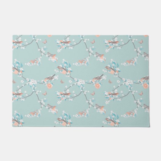 Vogels en bloemen deurmat (Voorkant)