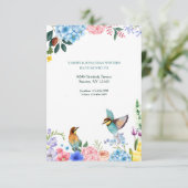 Vogels en bloemen die aankondigingen verplaatsen (Staand voorkant)