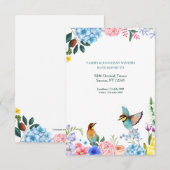 Vogels en bloemen die aankondigingen verplaatsen (Voorkant / Achterkant)