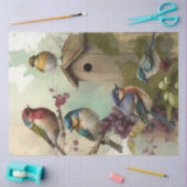 Vogels en bloemen Ephemera Design Series #11 Tissuepapier (Craft)