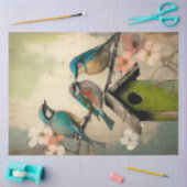 Vogels en Bloemen Ephemera Ontwerpreeks #10 Tissuepapier (Craft)