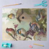 Vogels en Bloemen Ephemera Ontwerpreeks #11 Tissuepapier (Craft)