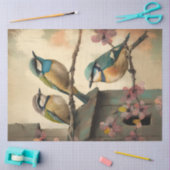 Vogels en Bloemen Ephemera Ontwerpreeks #4 Tissuepapier (Craft)