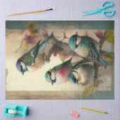 Vogels en Bloemen Ephemera Ontwerpreeks #5 Tissuepapier (Craft)
