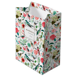 Vogels en bloemen | Gift Bag Medium Cadeauzakje