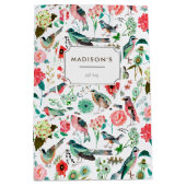 Vogels en bloemen | Gift Bag Medium Cadeauzakje (Voorkant)