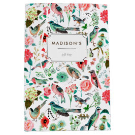 Vogels en bloemen | Gift Bag Medium Cadeauzakje