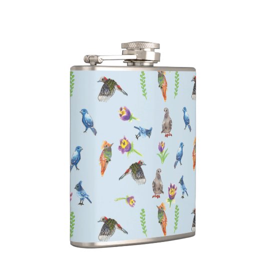 vogels en bloemen heupfles (Rechts)