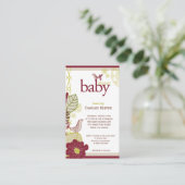 Vogels en bloemen informatiekaartje (Staand voorkant)