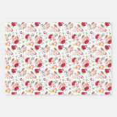 Vogels en bloemen inpakpapier vel (Voorkant 3)