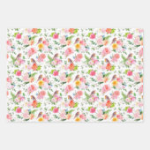 Vogels en bloemen inpakpapier vel (Voorkant 2)