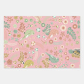 vogels en bloemen inpakpapier vel (Voorkant 2)