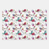 Vogels en bloemen inpakpapier vel (Voorkant)