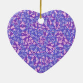 Vogels en bloemen keramisch ornament (Achterkant)