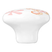 Vogels en bloemen keramische knop (Zijkant)