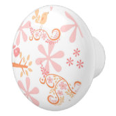 Vogels en bloemen keramische knop (Rechts)