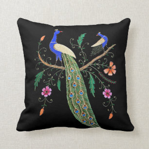 vogels en bloemen kussen