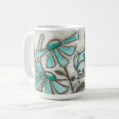 Vogels en bloemen/Laguna Blue - Mok (Voorkant links)