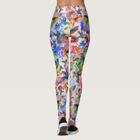 Vogels en bloemen leggings (Achterkant)