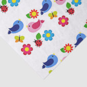 Vogels en bloemen lente tissuepapier (Detail)