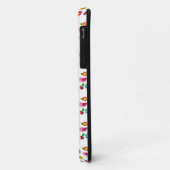 Vogels en bloemen lentepatroon wit Case-Mate iPhone case (Achterkant/links)