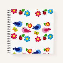 Vogels en bloemen lentstijd