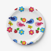 Vogels en bloemen lentstijd