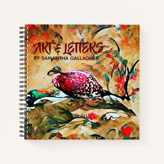 Vogels en bloemen notitieboek (Voorkant)